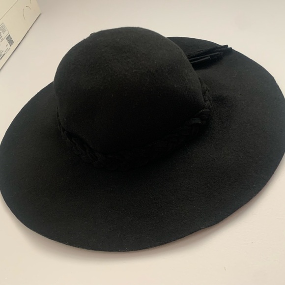 Bebe 100% Wool Black Flex Soft Felt Hat Wide Brim main image 16